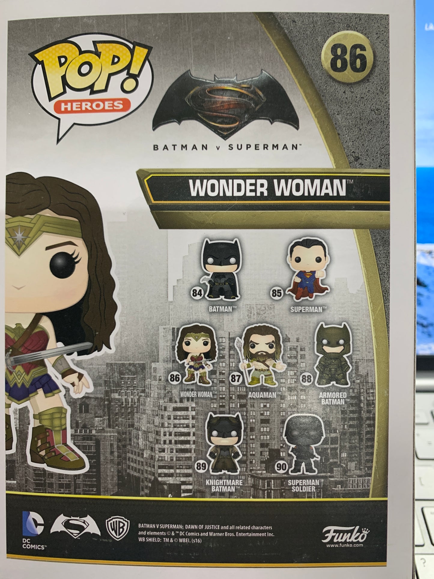 Pop vinyl Wonder Woman 86 Batman v superman