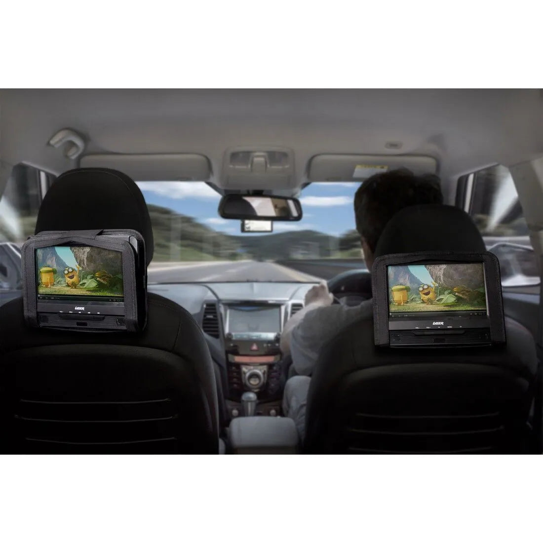 Laser Dual Screen Portable 9'' DVD Player - DVD-PT9-DUALD - N08936