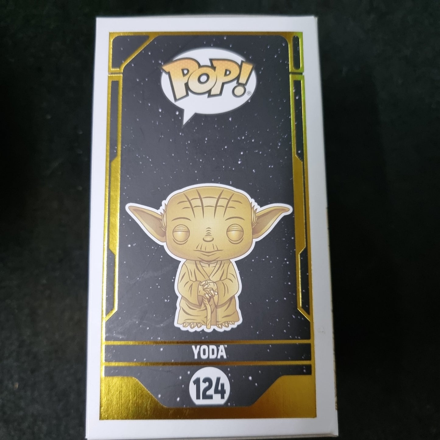 YODA GOLD CHROME #124 Funko Pop Vinyl Figure - Star Wars Galactic Excl