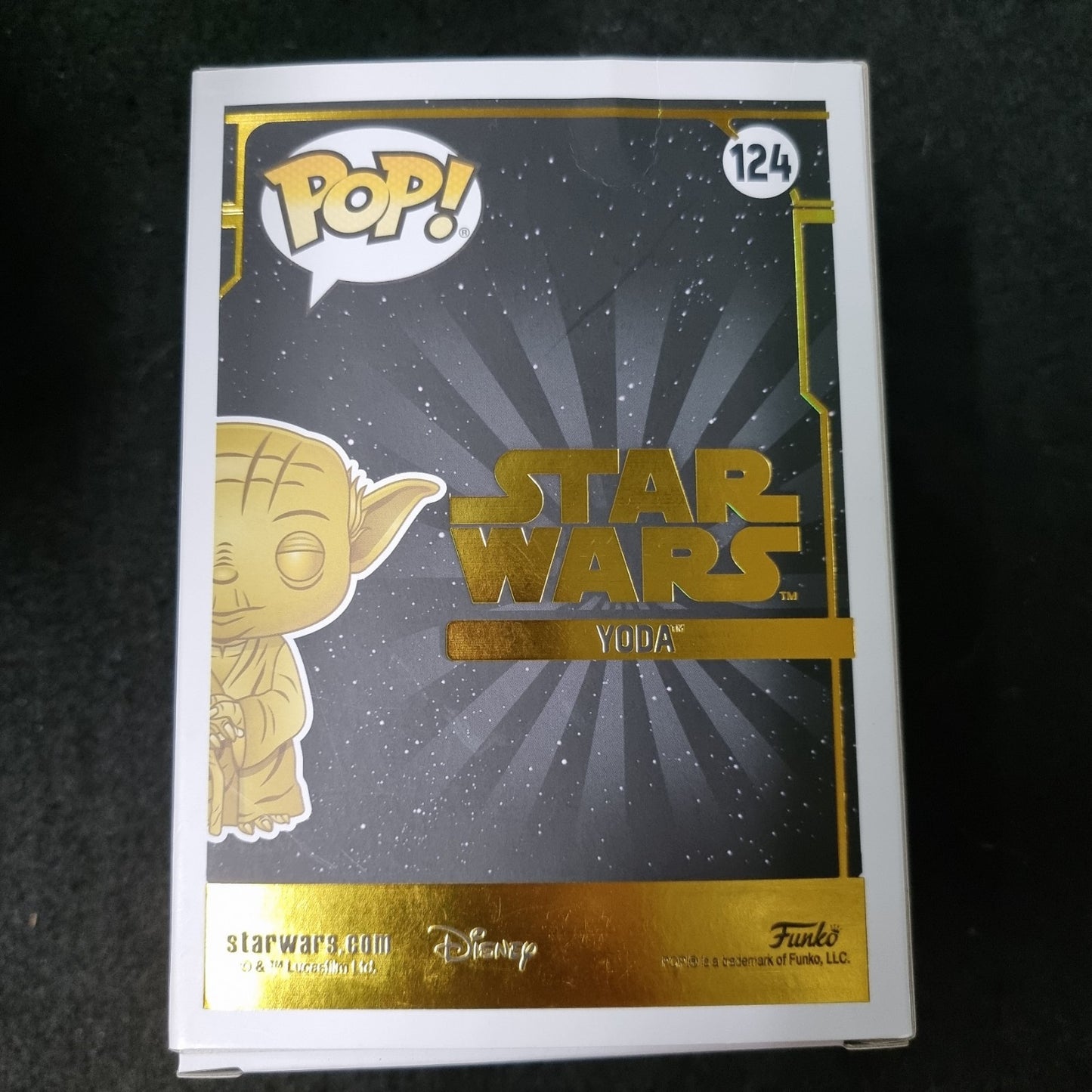 YODA GOLD CHROME #124 Funko Pop Vinyl Figure - Star Wars Galactic Excl