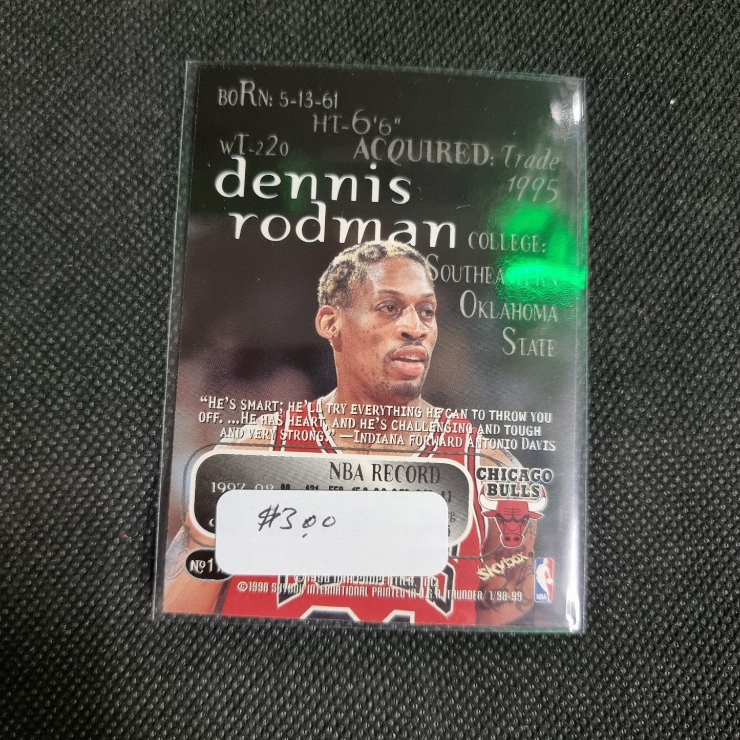 1998-99 SKYBOX THUNDER # 112 DENNIS RODMAN BASKETBALL CARD