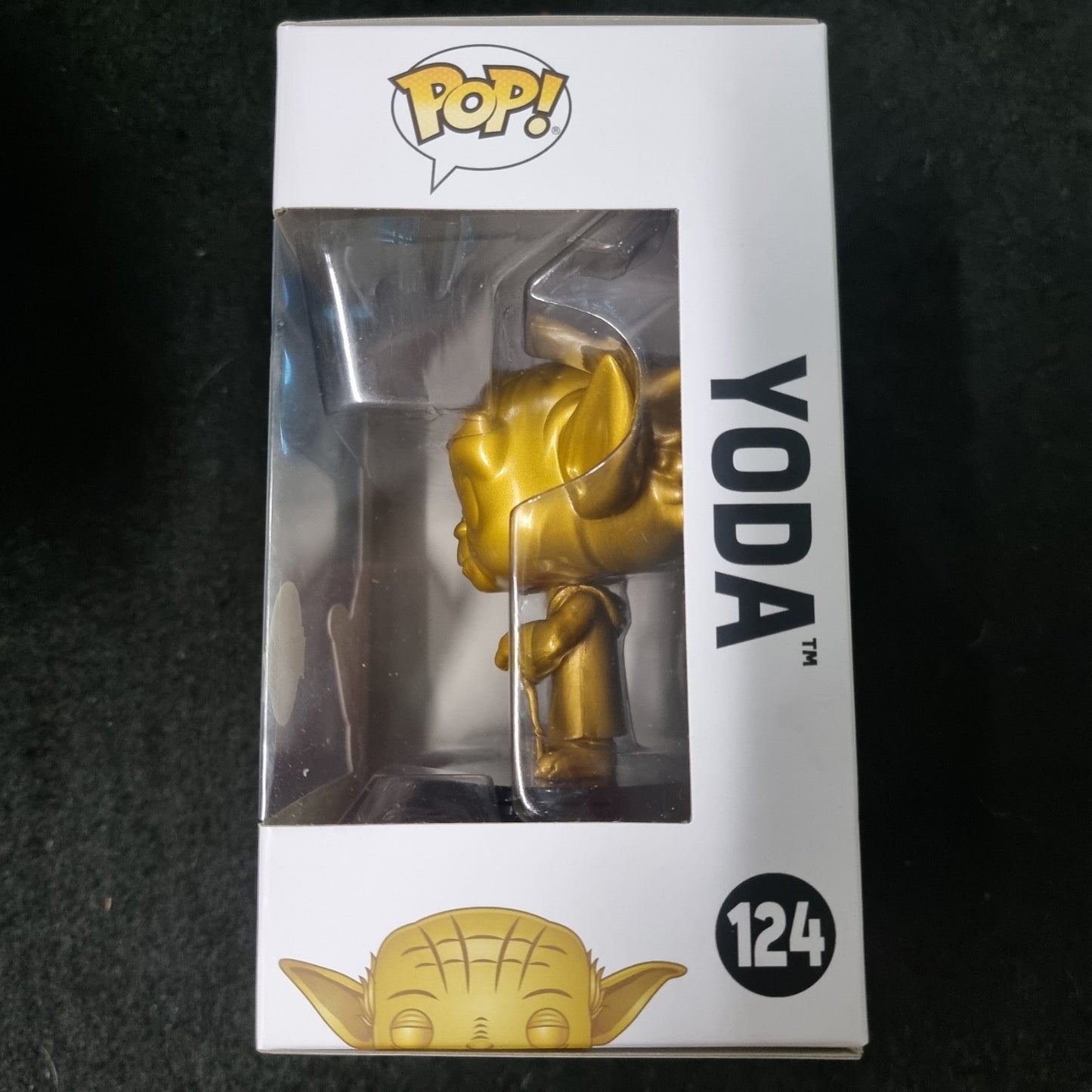 YODA GOLD CHROME #124 Funko Pop Vinyl Figure - Star Wars Galactic Excl