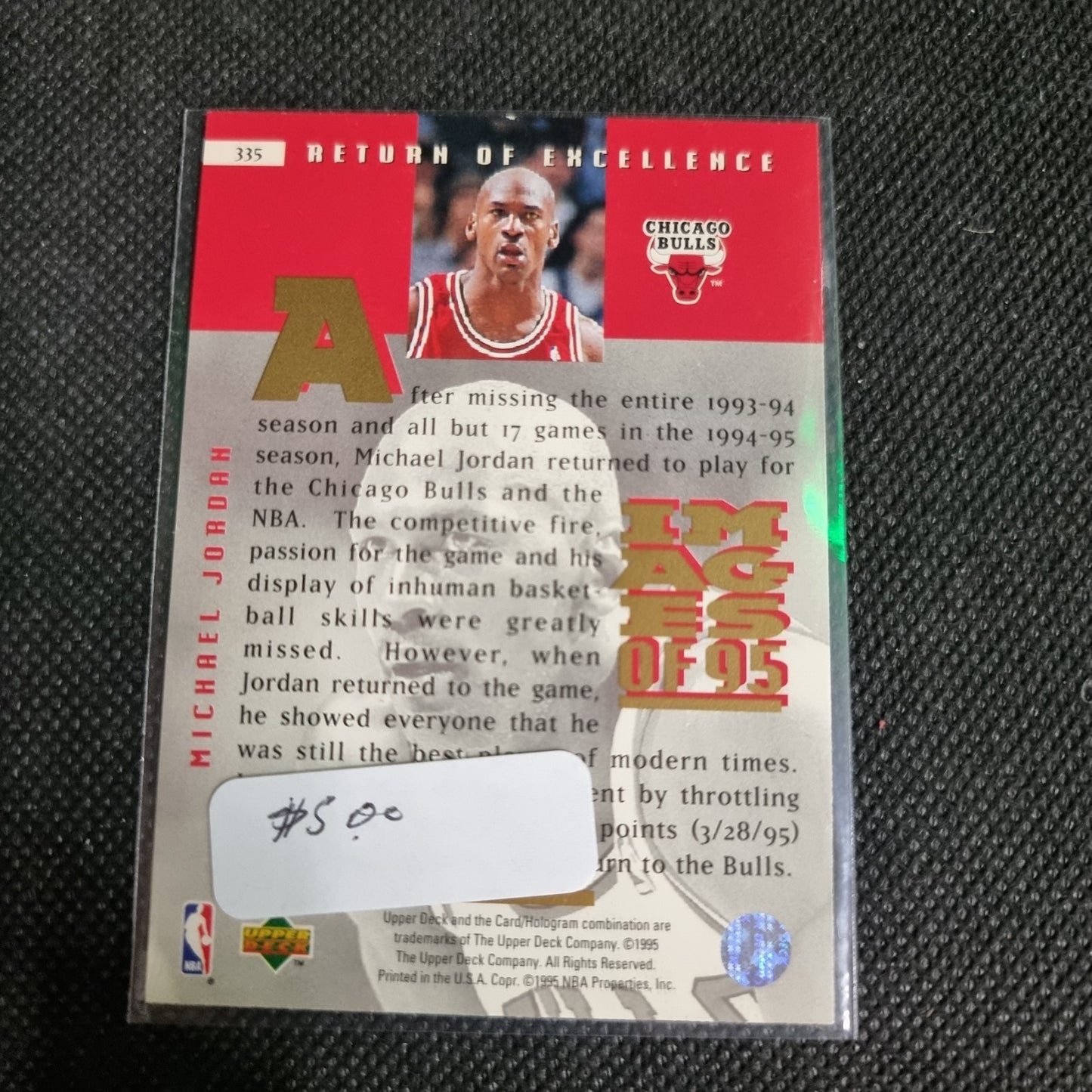 1995-96 Upper Deck Michael Jordan #335 HOF