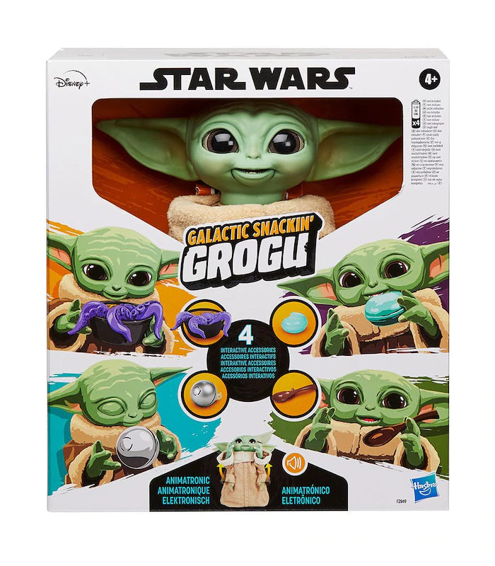 Star Wars The Mandalorian Galactic Snackin Grogu Animatronic Figure