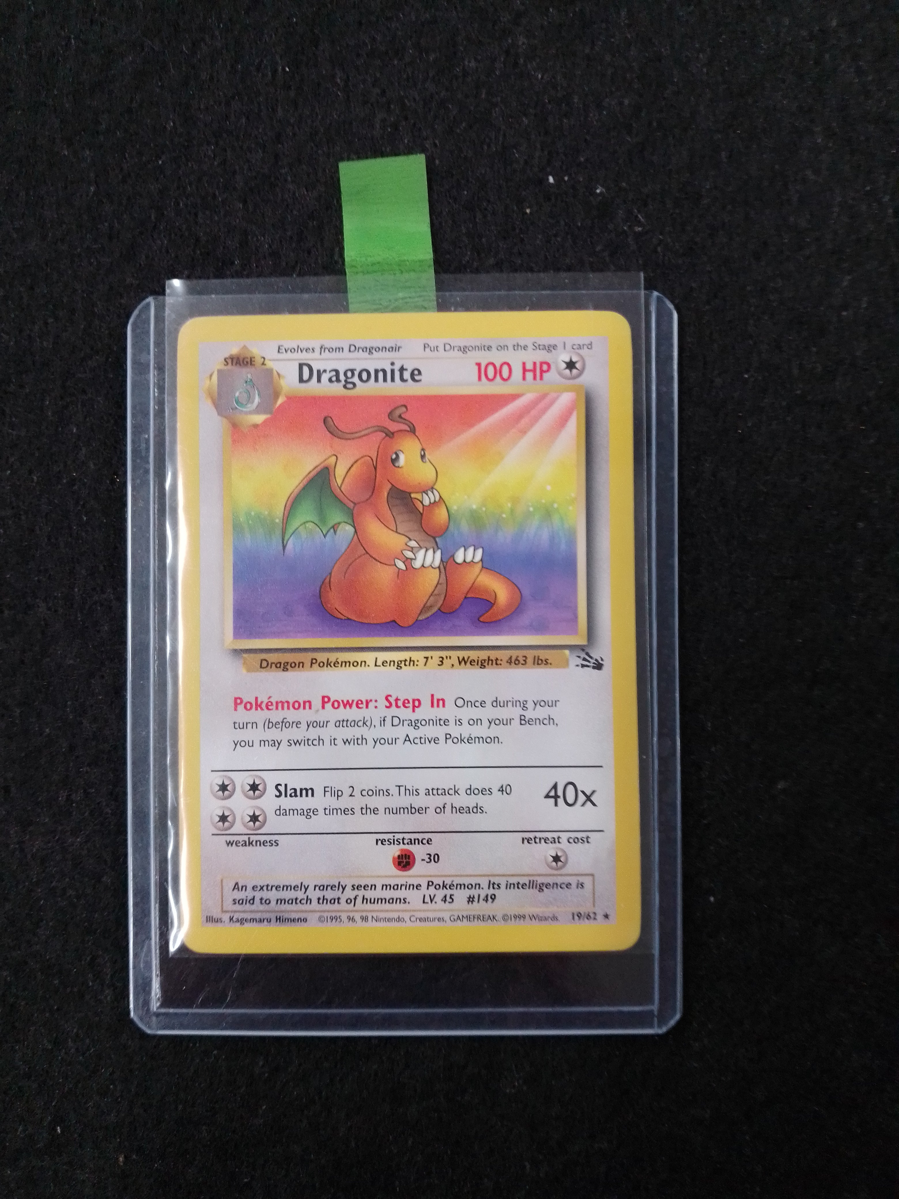 dragonite pokemon card 19/62 Pokemon Dragonite 100HP 19/62 Trading Card