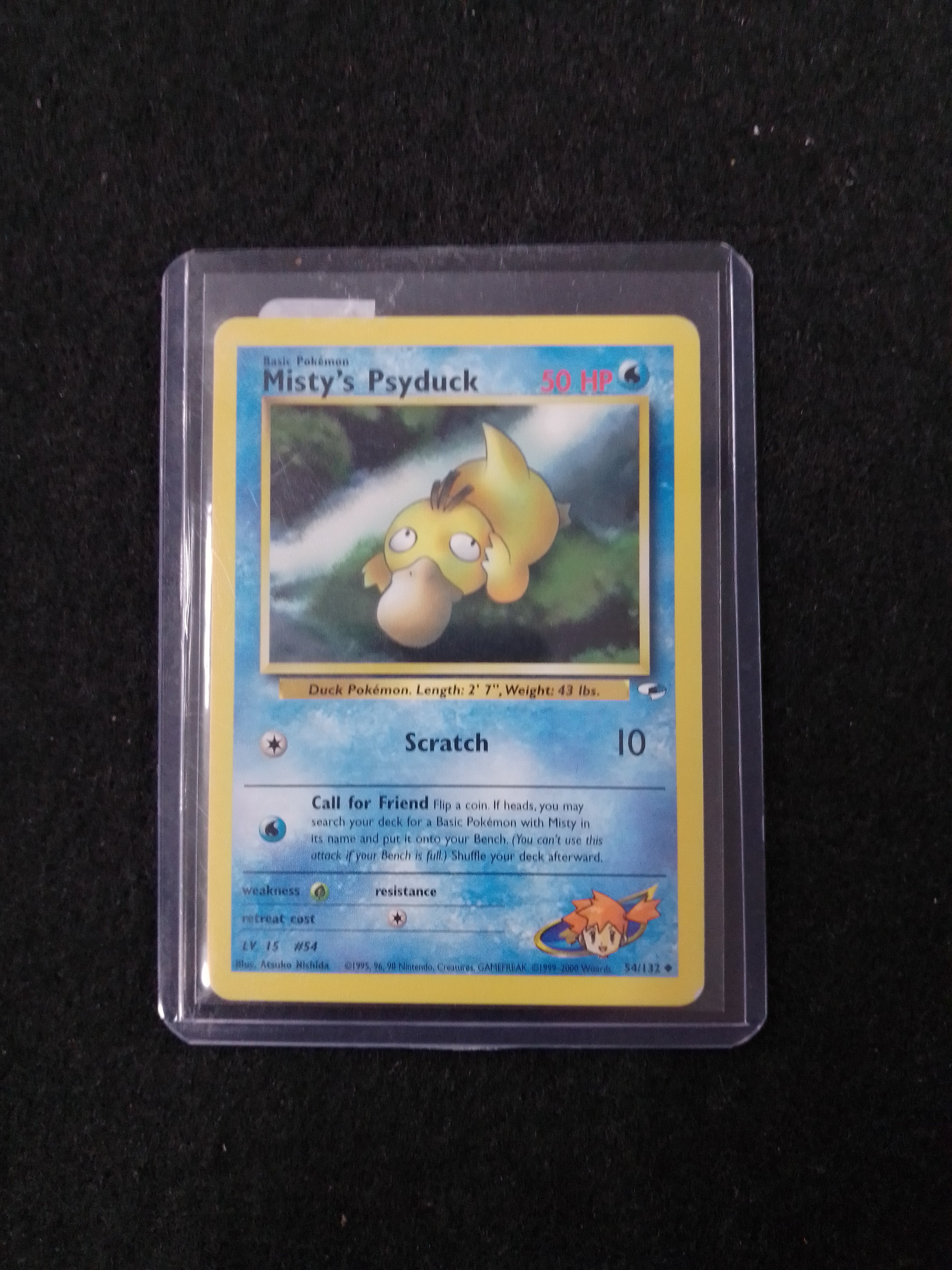 Pokemon Misty's Psyduck 50HP Scratch Trading Card