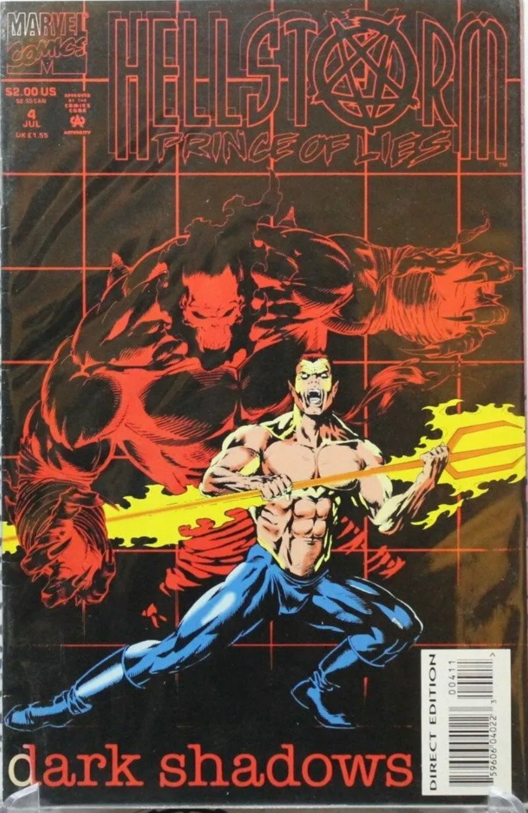 HELLSTORM # 4 PRINCE OF LIES VF MARVEL COMIC BOOK 1993