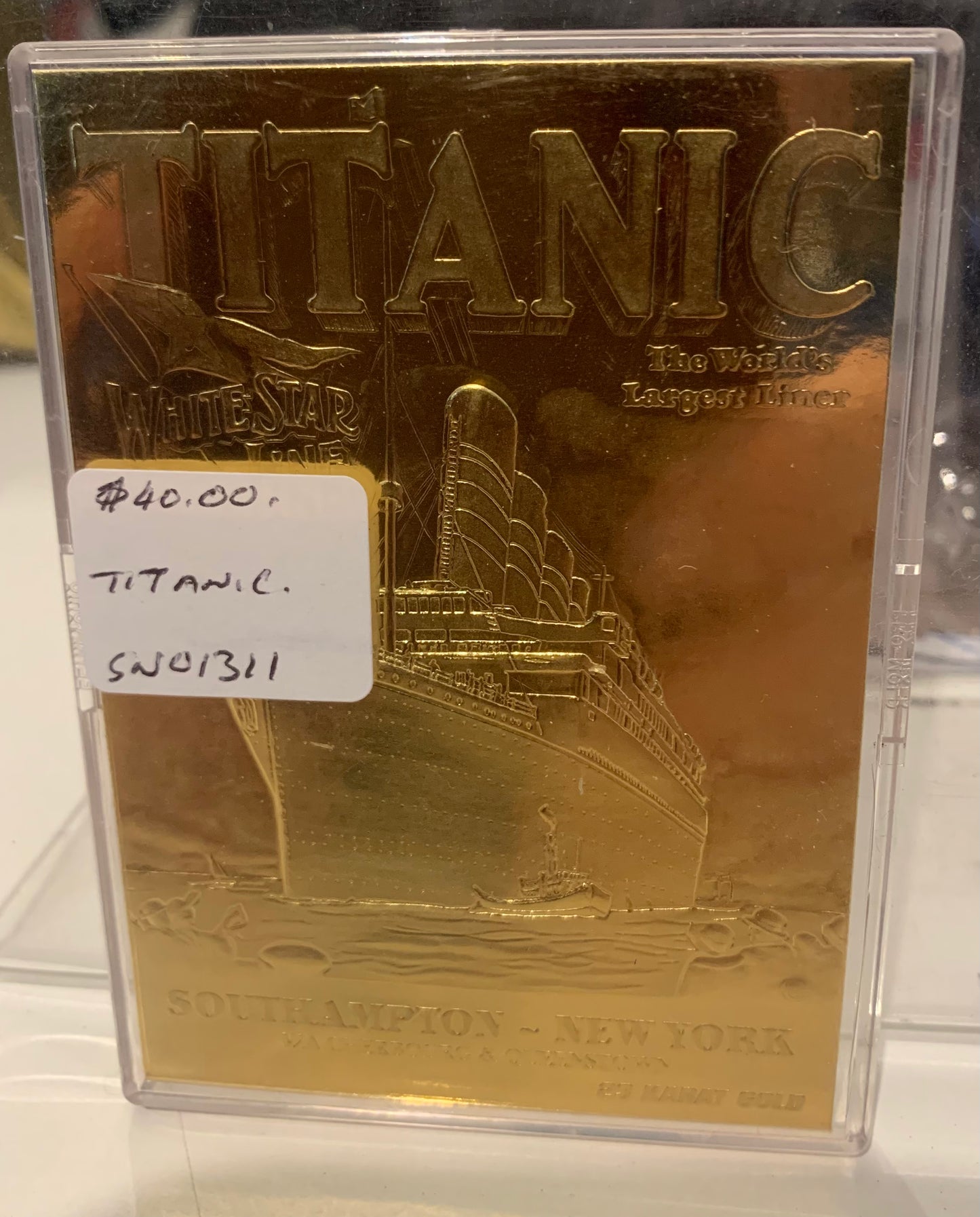 Gold card titanic