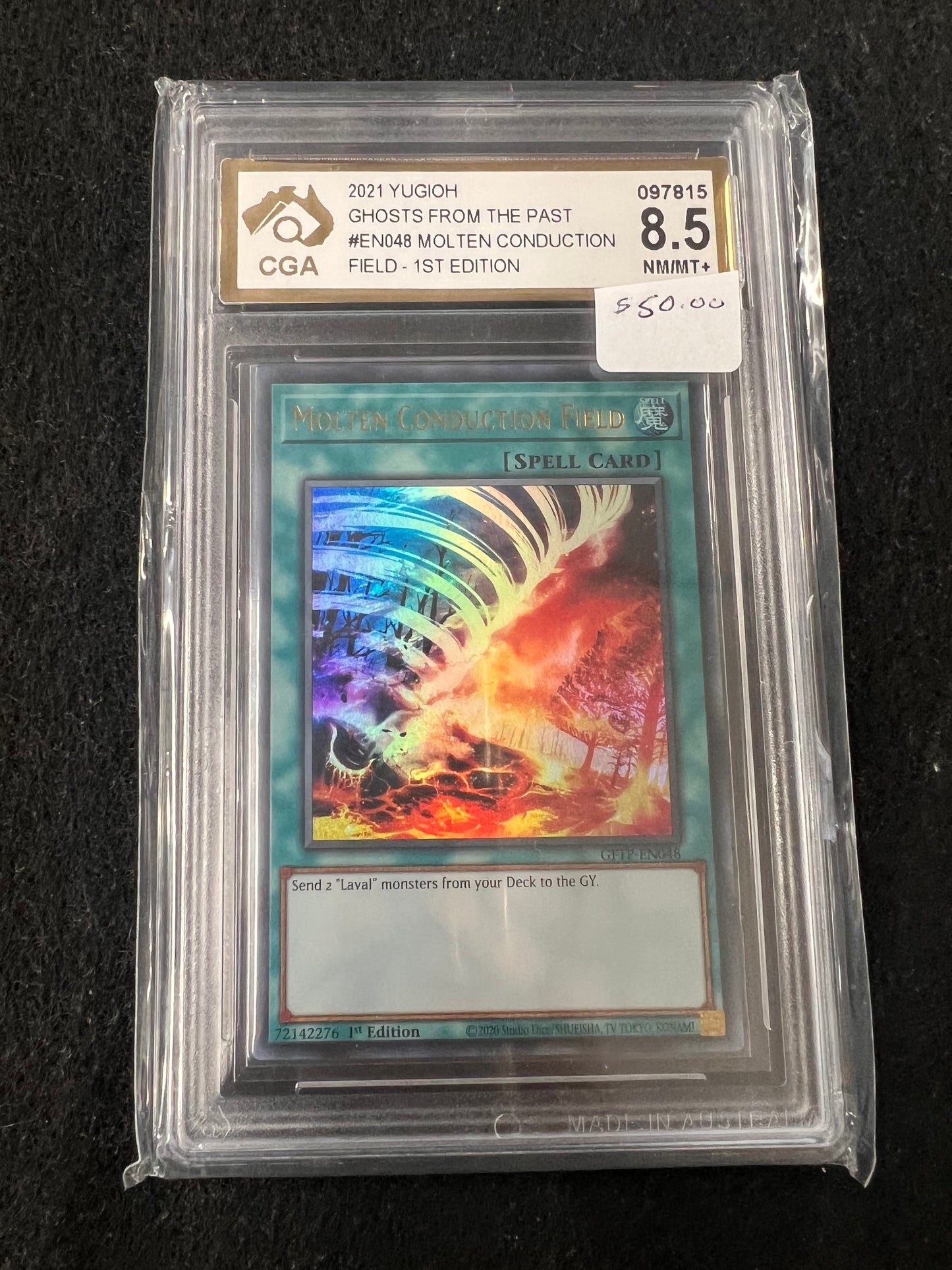Molten Conduction Field | Ultra Rare | 1st Edition | YuGiOh CGA 8.5