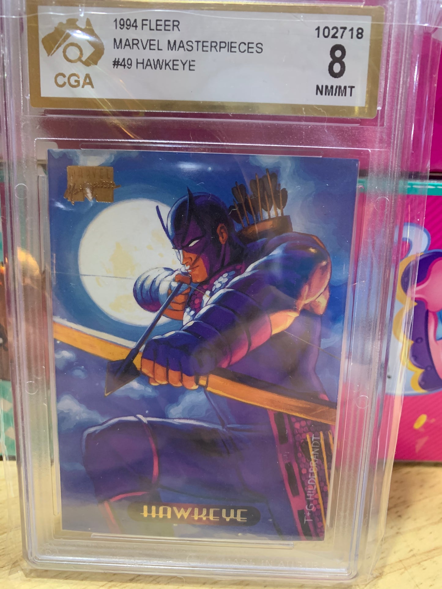 Hawkeye graded card 8 by CGA 1994 fleer