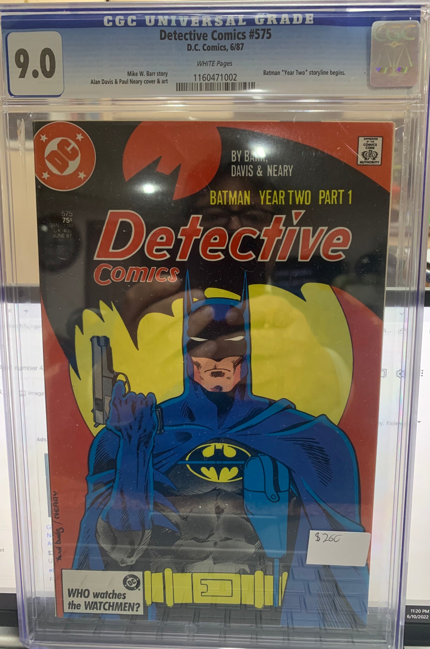 Detective comics 1987 graded 9 very rare great for any collector