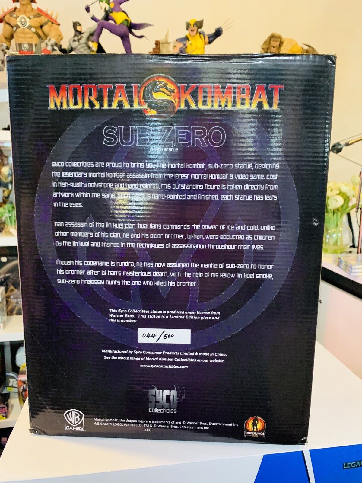 Mortal Kombat Sub-Zero Syco Collectibles 044/500 Rare N05430