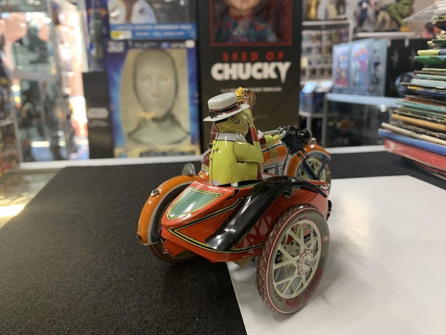 Moto tuf tuf 1936 wind up tin toy Jaya N05546