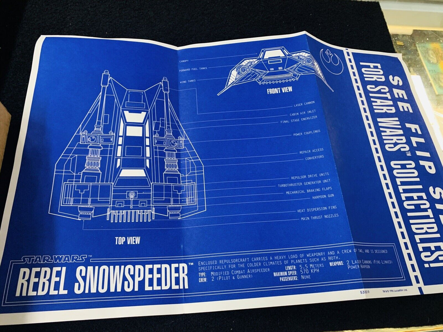 Star Wars Rebel Snowspeeder 1996 kenner new in box no figurine N05718
