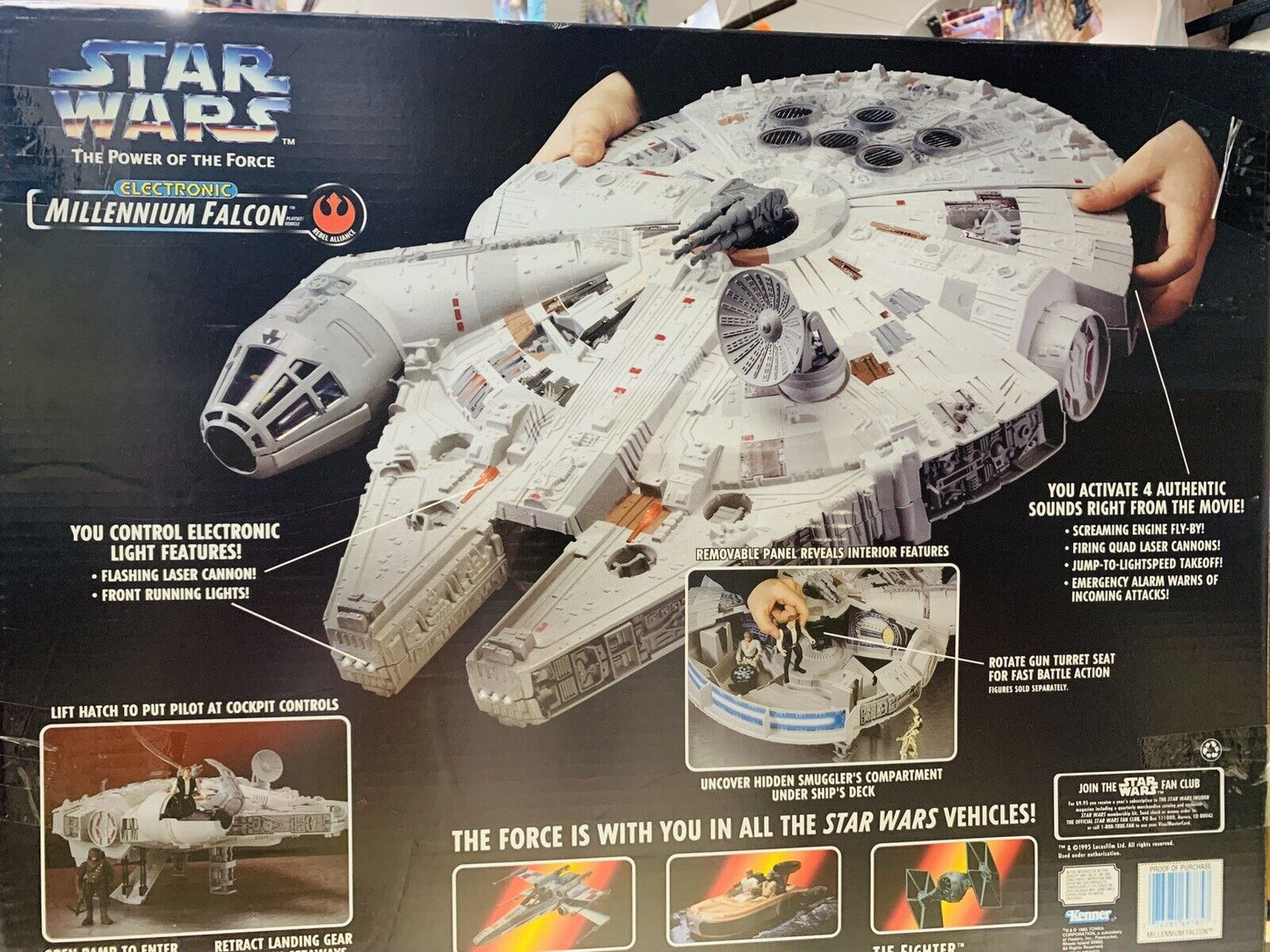 Star Wars Millennium Falcon 1995 with sticker kit new no figurines N05720