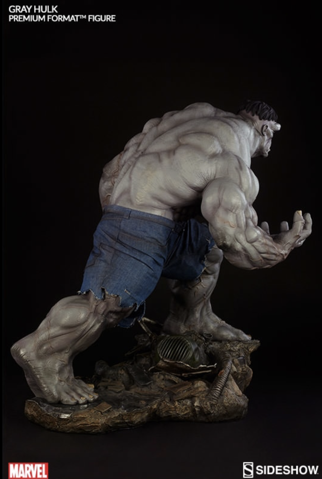 SIDESHOW Marvel GRAY HULK Premium Format Figure NEW Statue INCREDIBLE Grey Red