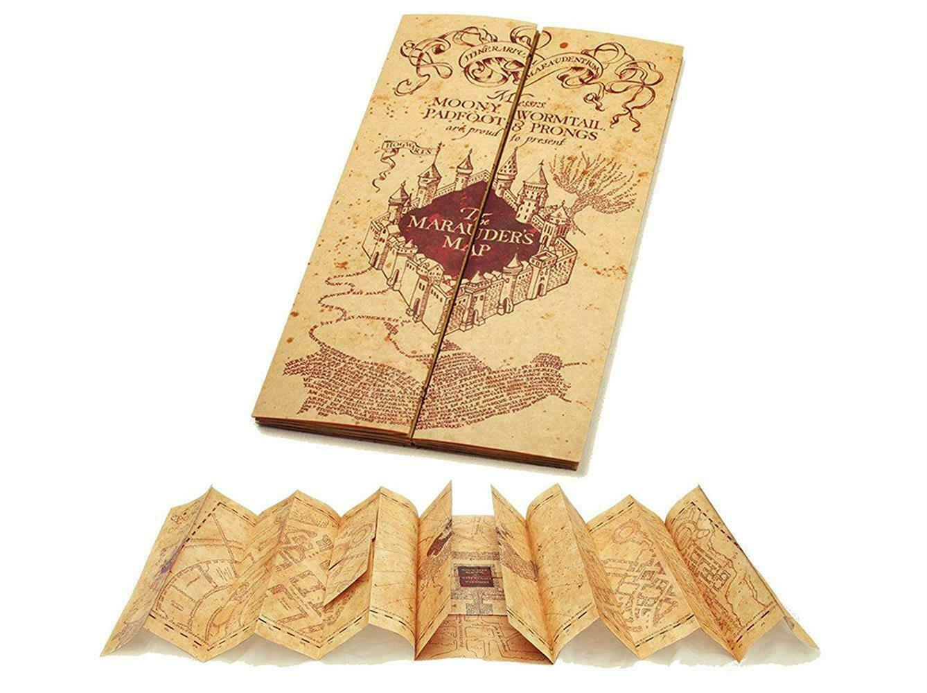 Harry Potter Map Del Marauders 1/1 MARAUDER'S MAP Official Noble Collection