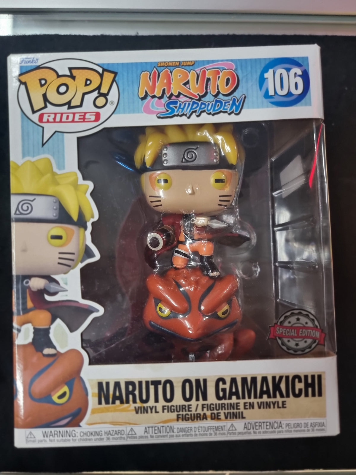 FUNKO POP NARUTO SHIPPUDEN NARUTO ON GAMAKICHI SPECIAL EDITION #106