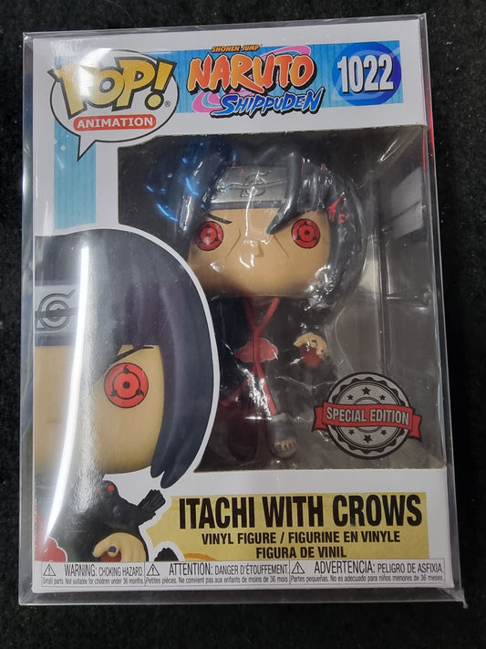 FUNKO POP NARUTO SHIPPUDEN ITACHI WITH CROWS SPECIAL EDITION #1022 Captain Comics and Collectables Pty Ltd