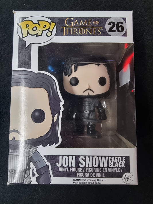 FUNKO POP GAME OF THRONES JON SNOW CASTLE BLACK # 26