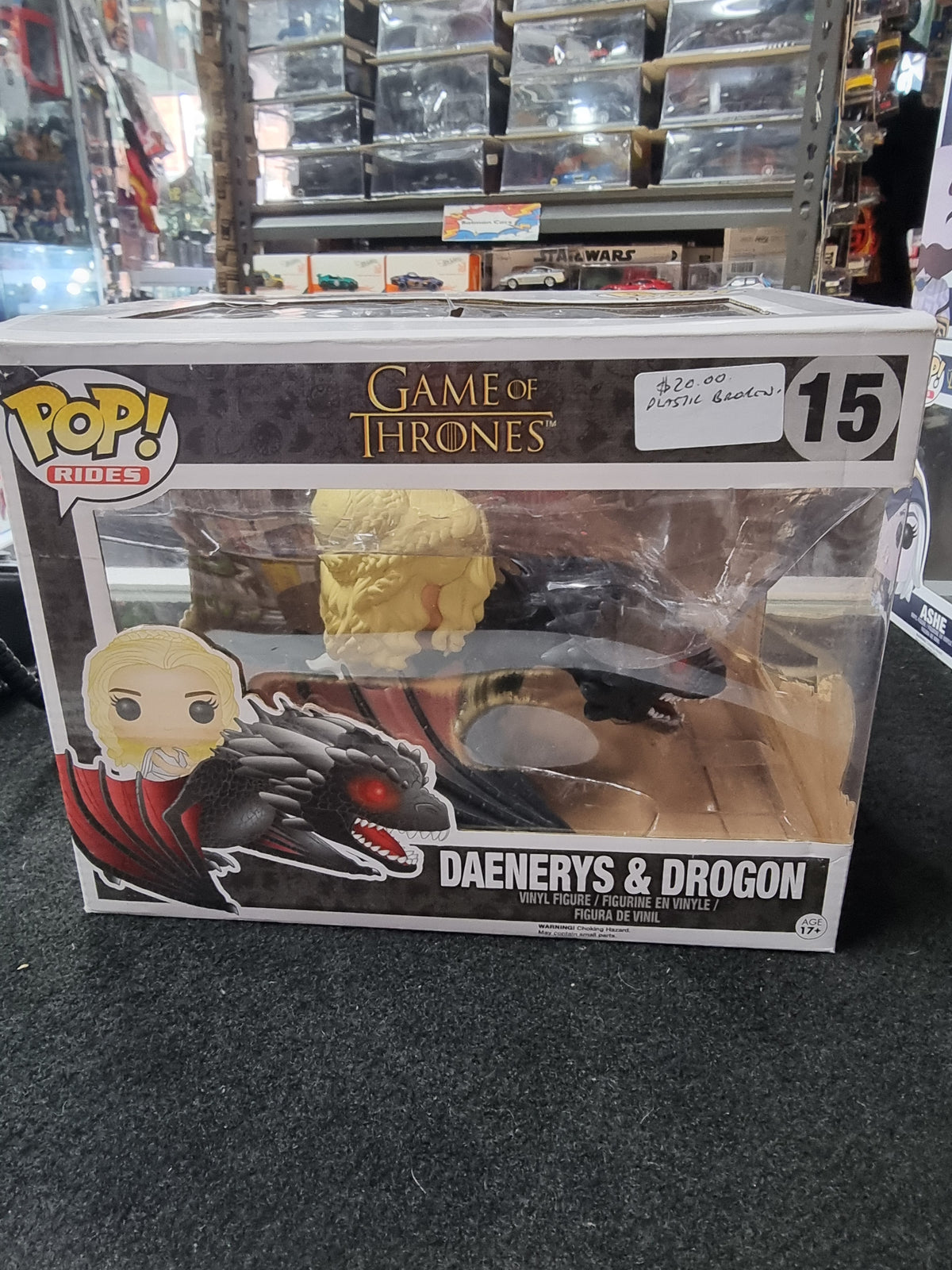 FUNKO POP DAENERYS & DROGON #15 (BOX HAS DAMAGE)