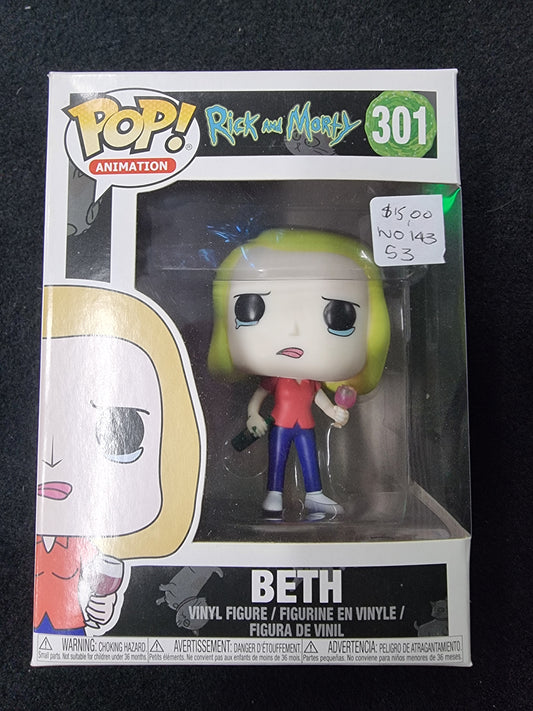 FUNKO POP RICK AND MORTY BETH #301