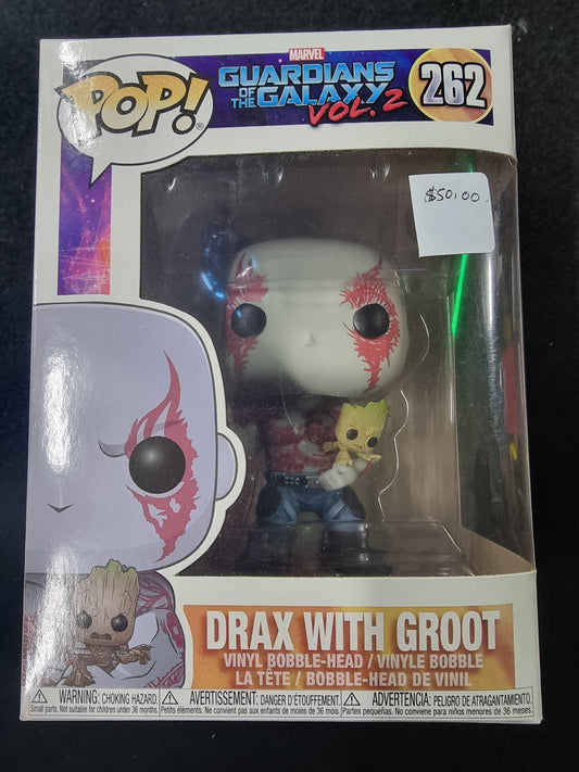 FUNKO POP MARVEL GUARDIANS OF THE GALAXY DRAX WITH GROOT #262