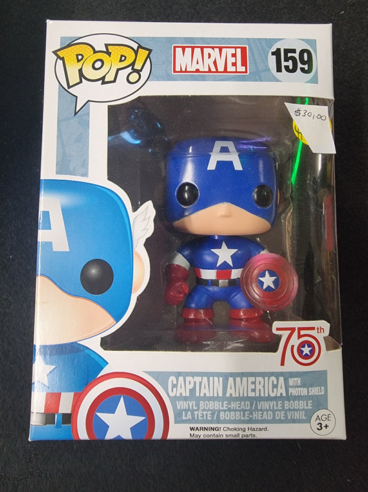 FUNKO POP MARVEL CAPTIAN AMERICIA WITH PROTON SHIELD #159