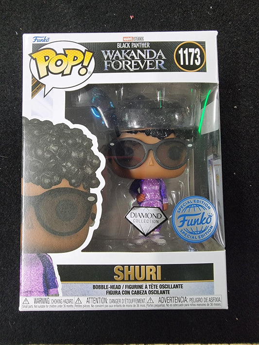 FUNKO POP MARVEL BLACK PANTHER WAKANDA FOREVER SHURI #1173 DIAMOND COLLECTION SPECIAL EDITION