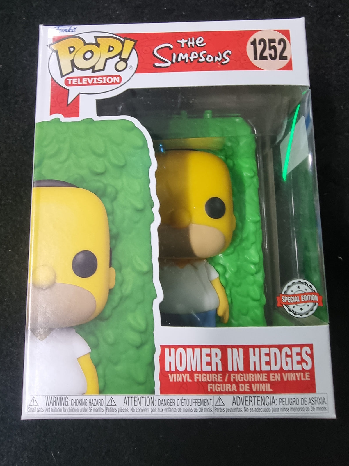 FUNKO POP THE SIMPSONS HOMER IN HEDGES #1252 SPECIAL EDITION