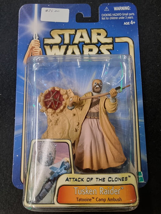 STAR WARS ATTACK OF THE CLONES TUSLEN RAIDER FIGURE
