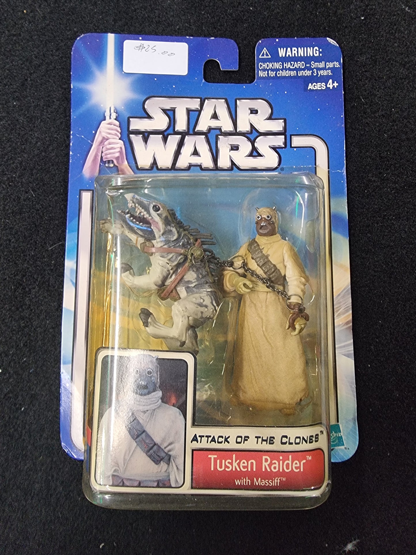 STAR WARS ATTACK OF THE CLONES TUSKEN RAIDER WITH MASSIIFF