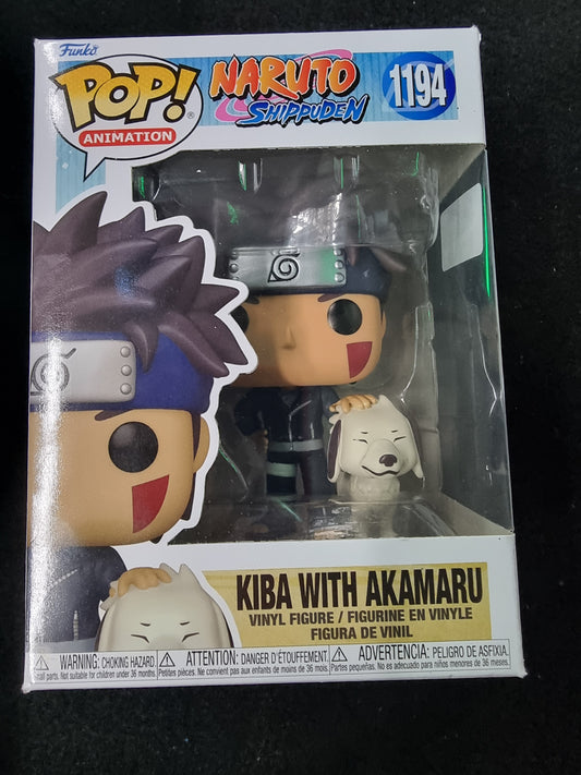 FUNKO POP NARUTO SHIPPUDEN KIBA WITH AKAMARU #1194