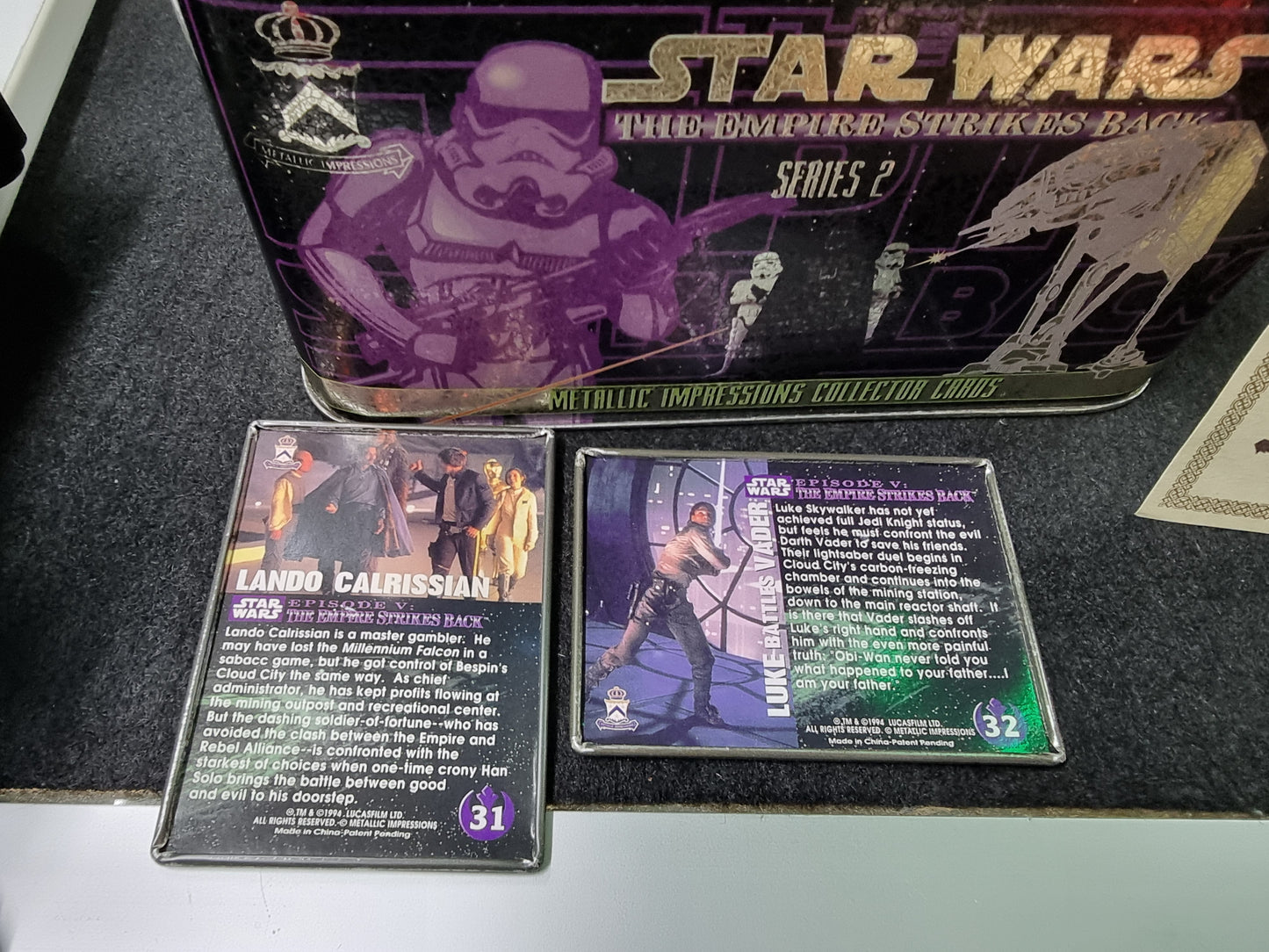 STAR WARS THE EMPIRE STRIKES BACK SERIES 2 METALLIC IMPRESSIONS COLLECTORS CARDS LIMITED EDITION