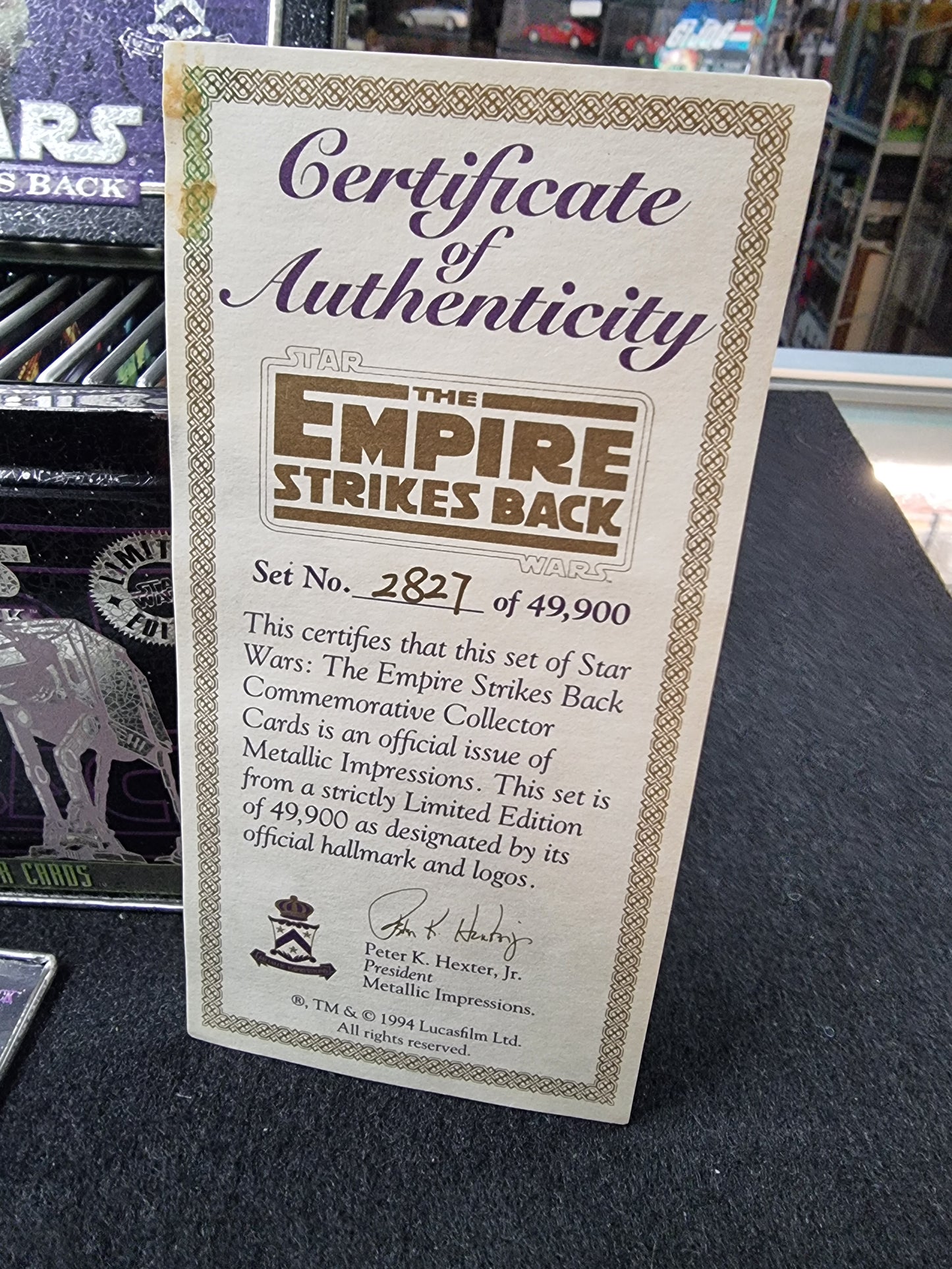 STAR WARS THE EMPIRE STRIKES BACK SERIES 2 METALLIC IMPRESSIONS COLLECTORS CARDS LIMITED EDITION