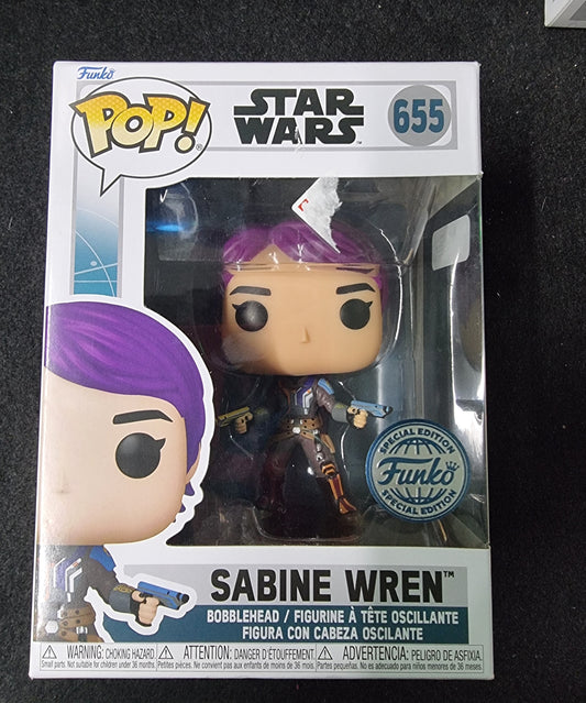 FUNKO POP STAR WARS SABINE WREN SPECIAL EDIITION #655