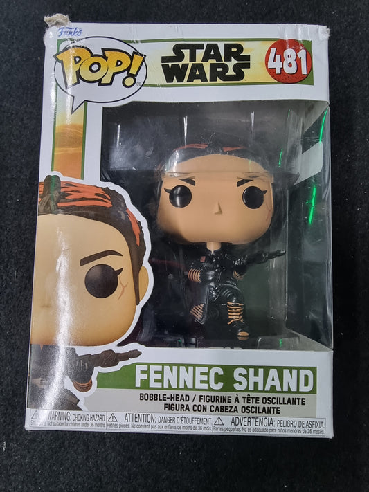 FUNKO POP STAR WARS FENNEC SHAND #481 (DAMAGED BOX)