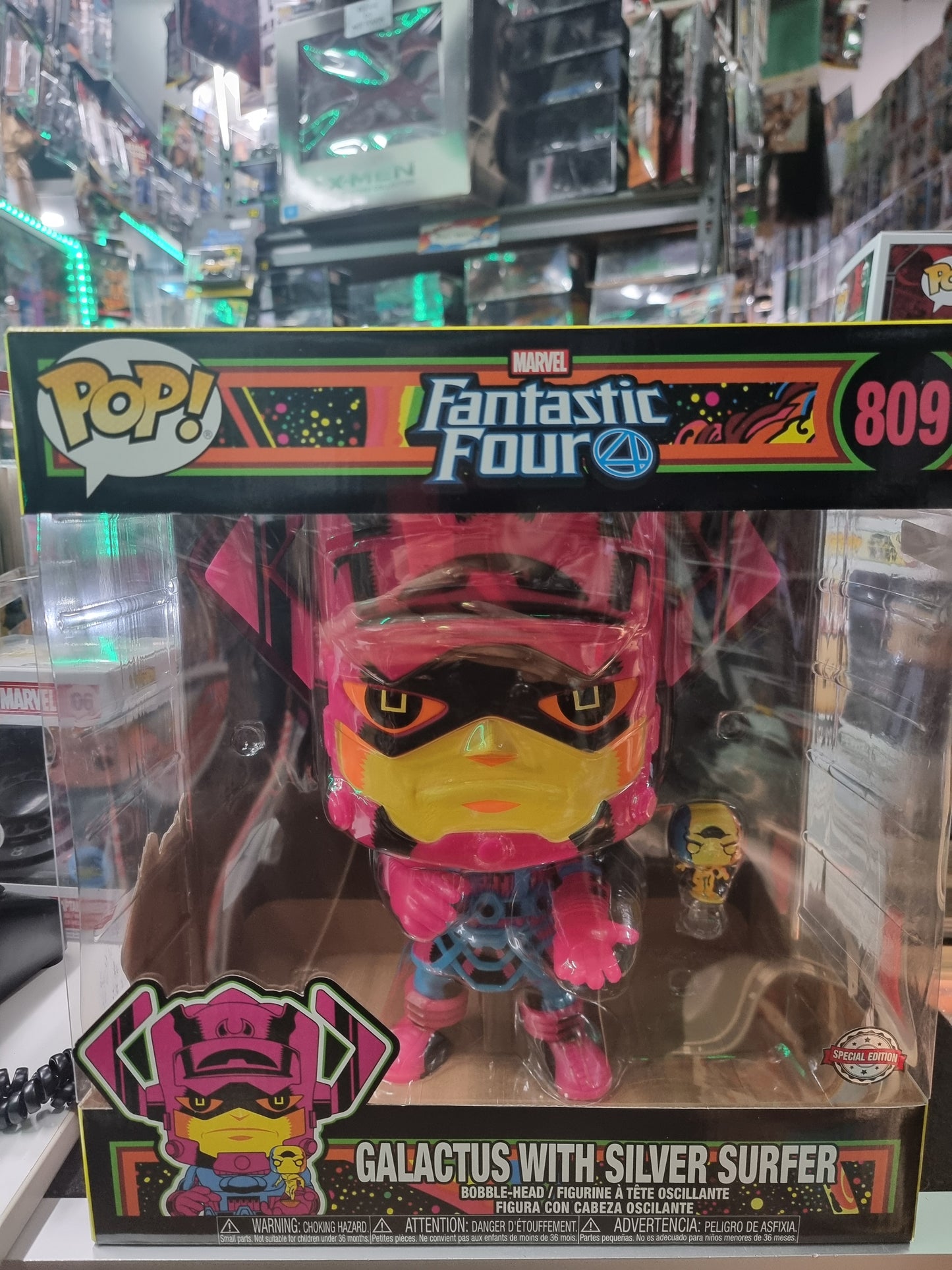 FUNKO POP MARVEL FANTASTIC FOUR 4 GALACTUS WITH SILVER SURFER SPECIAL EDITION #809