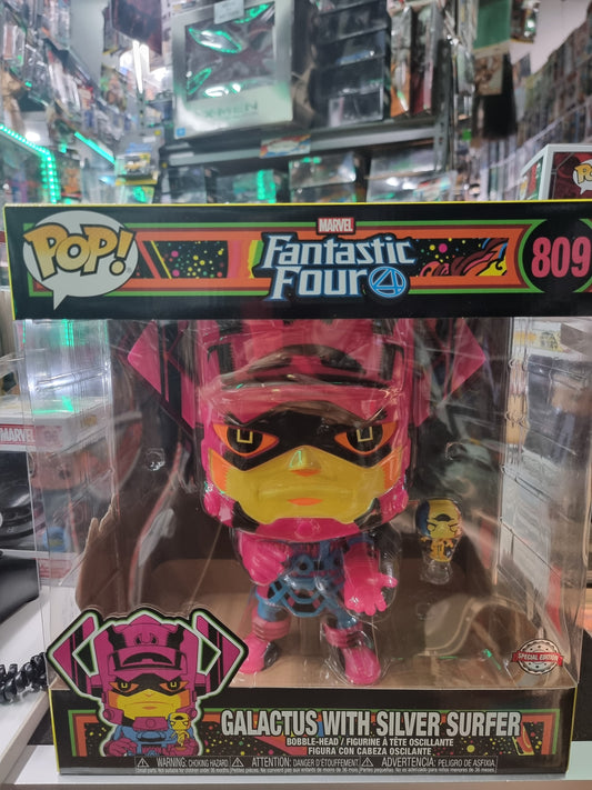 FUNKO POP MARVEL FANTASTIC FOUR 4 GALACTUS WITH SILVER SURFER SPECIAL EDITION #809