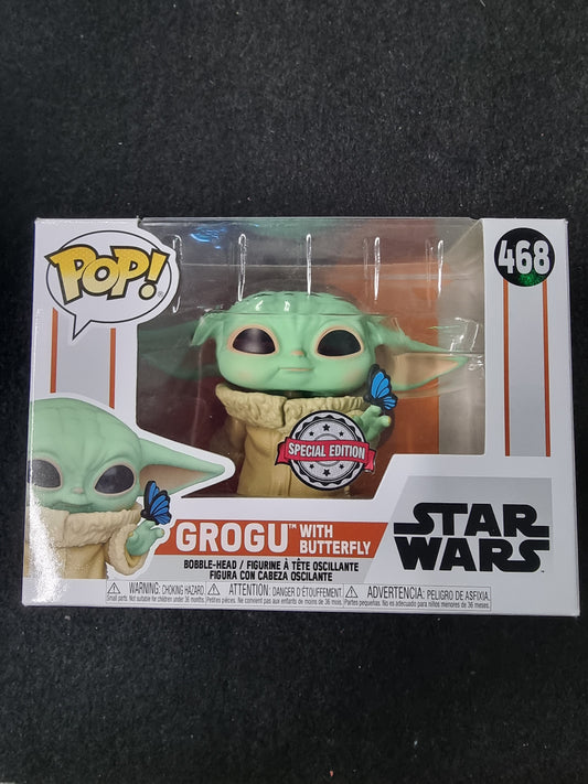 FUNKO POP STAR WARS GROGU WIITH BUTTERFLY #468 SPECIAL EDITION