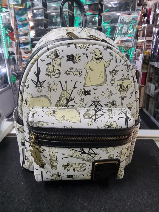 NIGHTMARE BEFORE CHRISTMAS GLOW IN THE DARK LOUNGEFLY BACKPACK