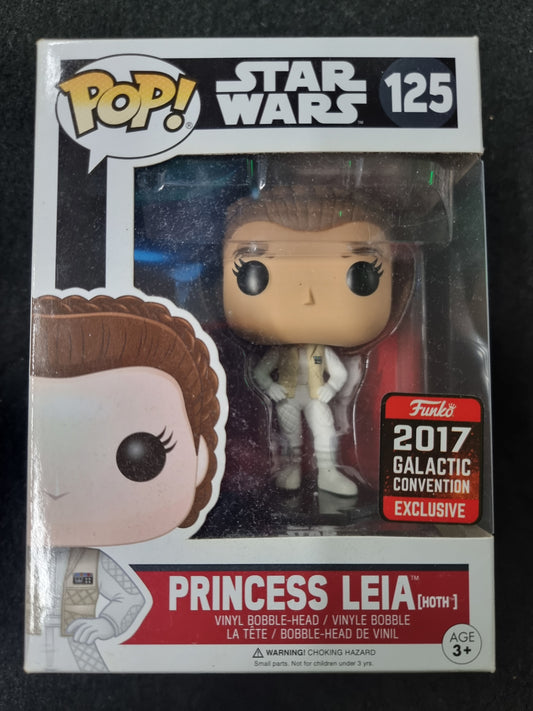 FUNKO POP STAR WARS PRINCESS LEIA #125 2017 GALACTIC CONVENTION EXCLUSIVE