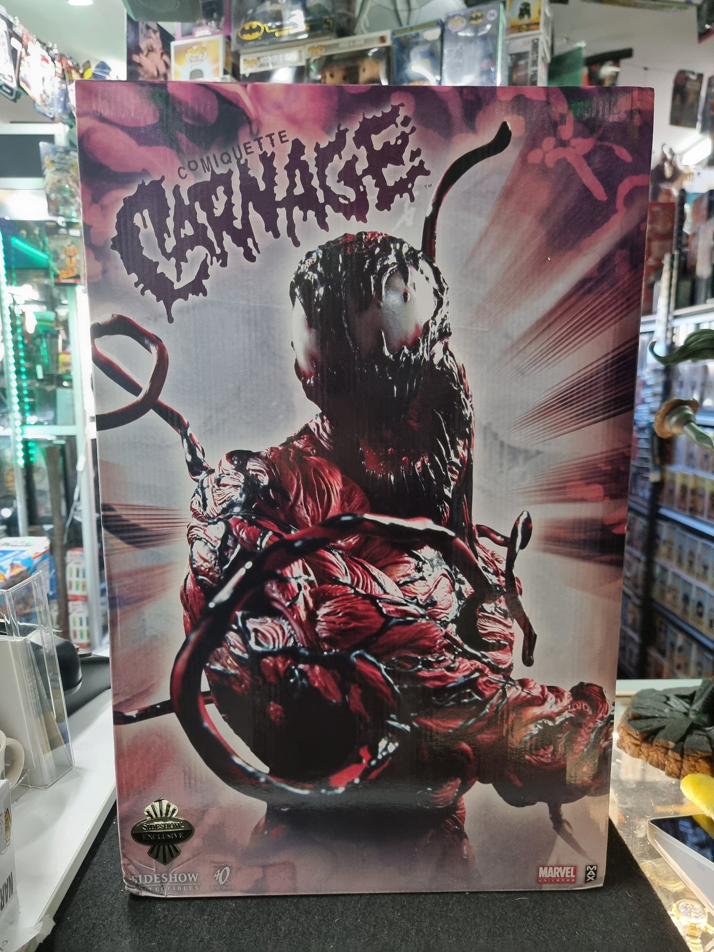 SIDESHOW MARVEL CARNAGE COMIQUETTE EXCLUSIVE STATUE 514/550