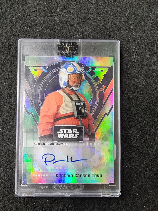 2022 Star Wars Signature Series Paul Sun-Hyung Lee Captain Carson Teva Auto 06bg Captain Comics and Collectables Pty Ltd