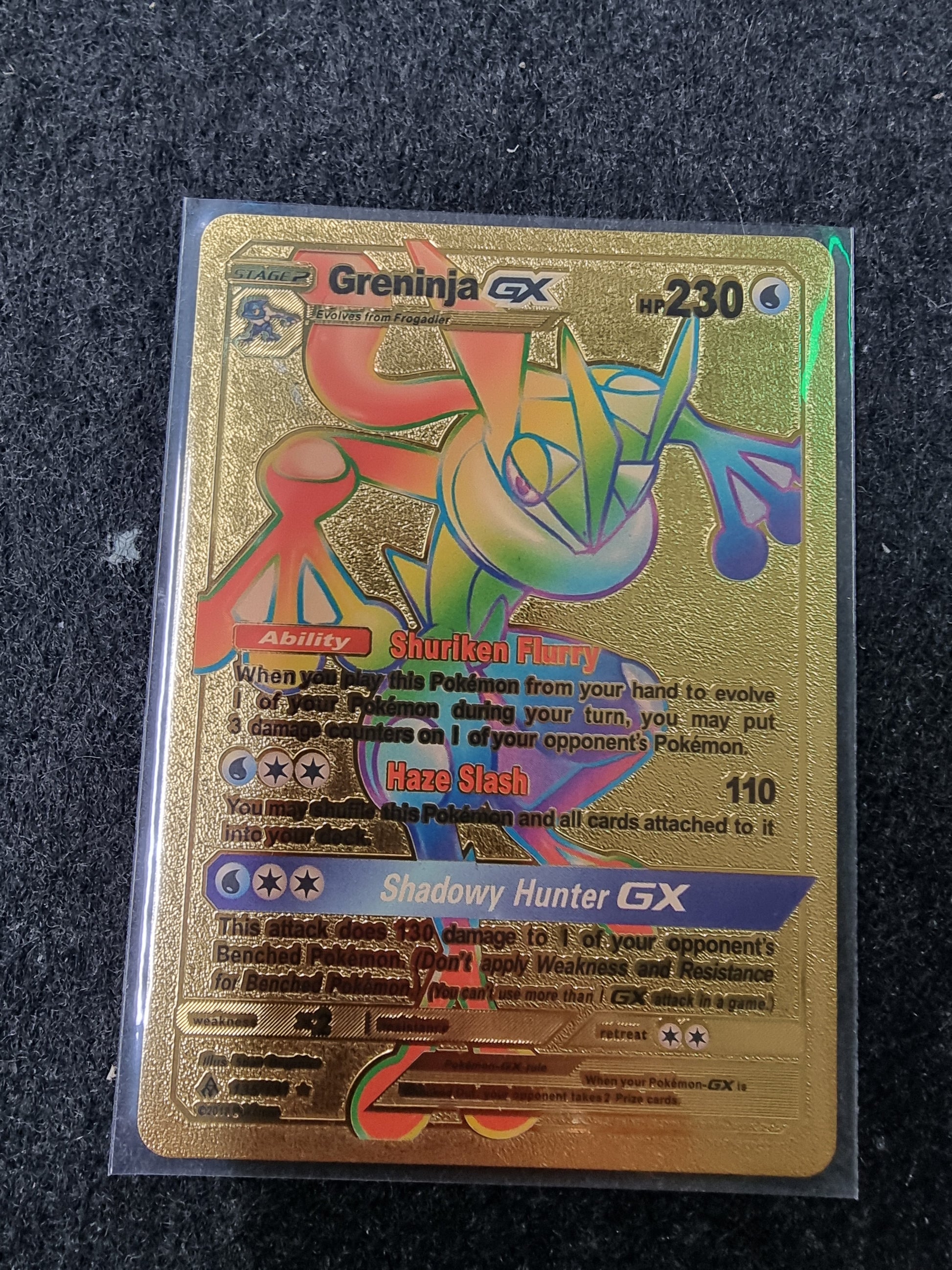POKEMON Greninja Gx Gold Foil Fan Art Captain Comics and Collectables Pty Ltd POKEMON Greninja Gx Gold Foil Fan Art Captain Comics and Collectables Pty Ltd