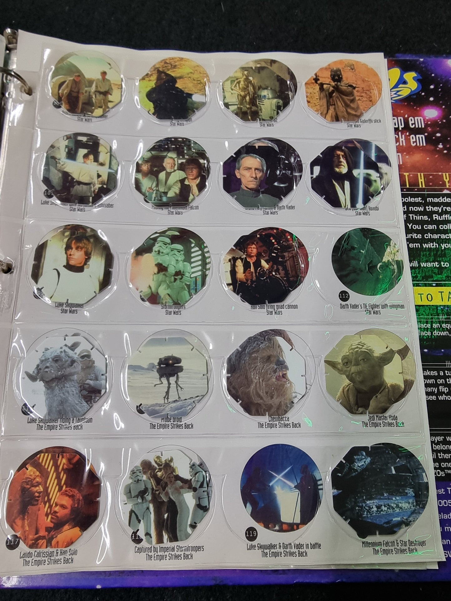 STAR WARS TRILOGY THE OFFICIAL TAZOS COLLECTORS ALBUM (NOT COMPLETE)