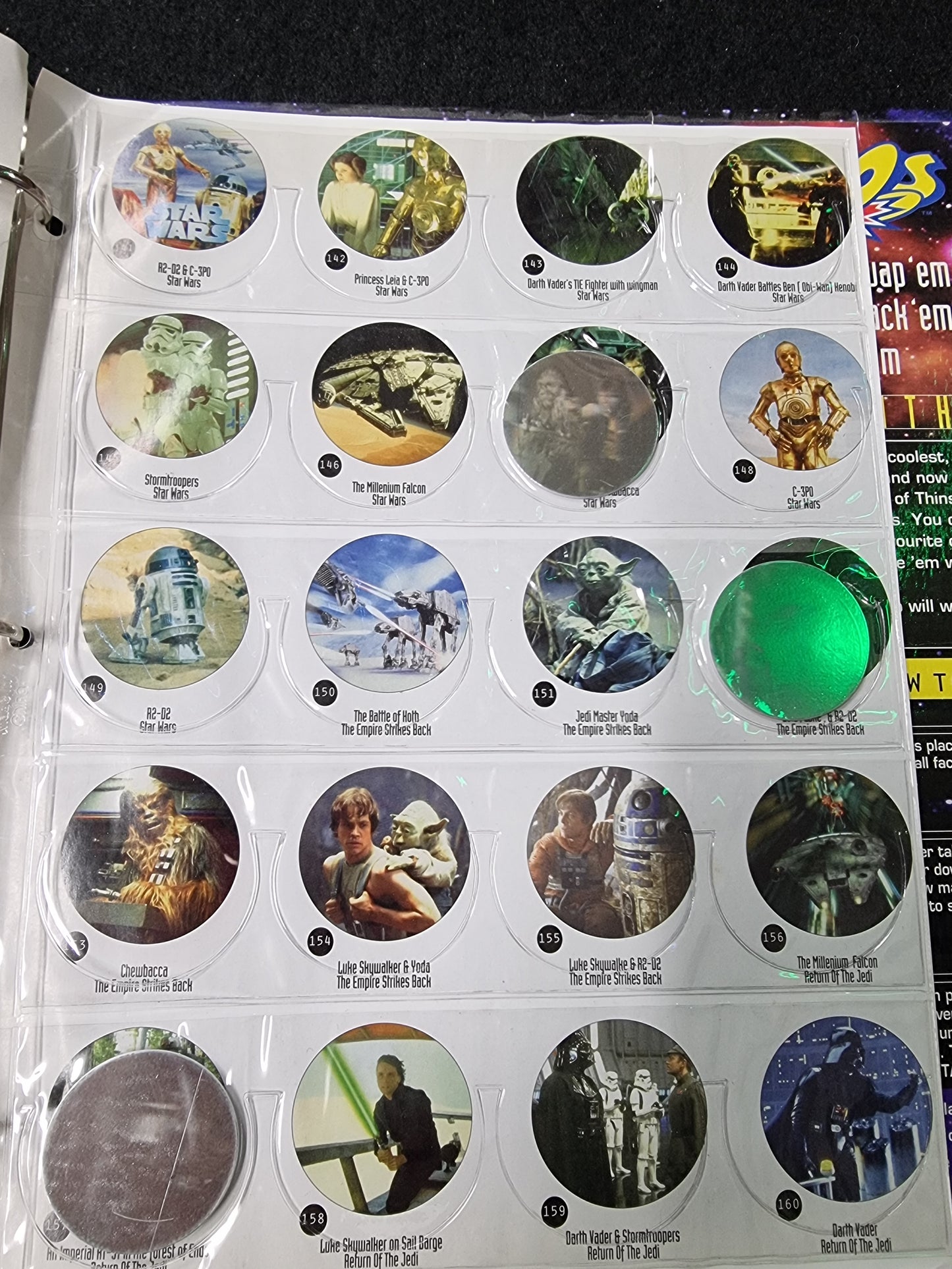 STAR WARS TRILOGY THE OFFICIAL TAZOS COLLECTORS ALBUM (NOT COMPLETE)