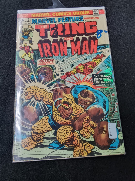 THE THING AND IRON MAN #12 NOV 1973 MARVEL COMICS THANOS AVENGERS THING