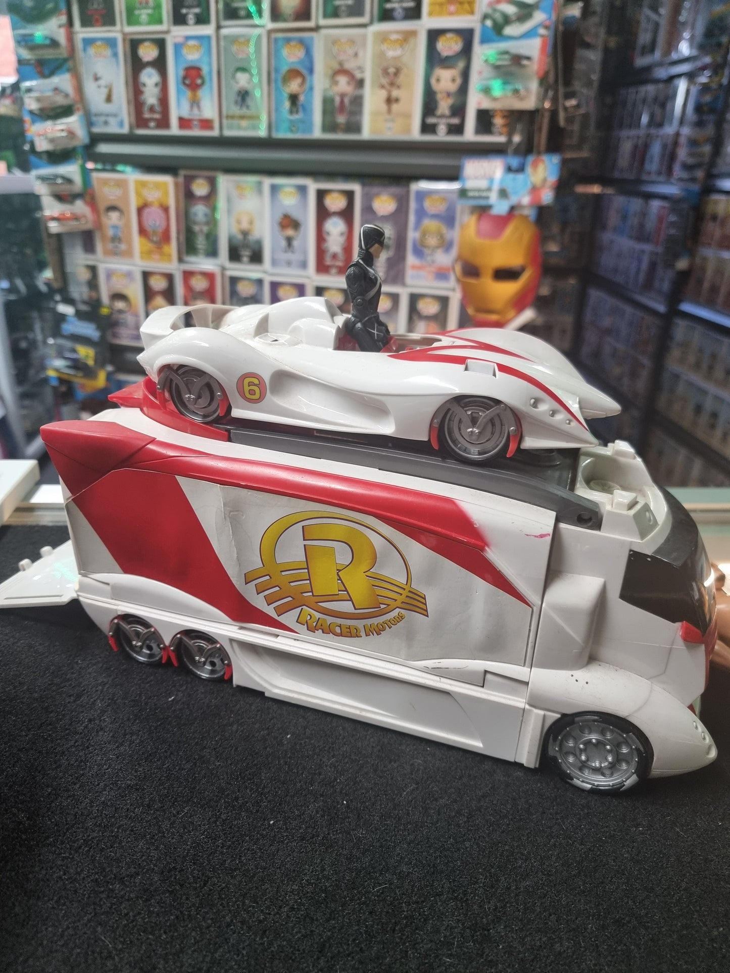 Speed Racer Racer Motors Truck M 4210 Transporter W/ Mach 5 Action Toy