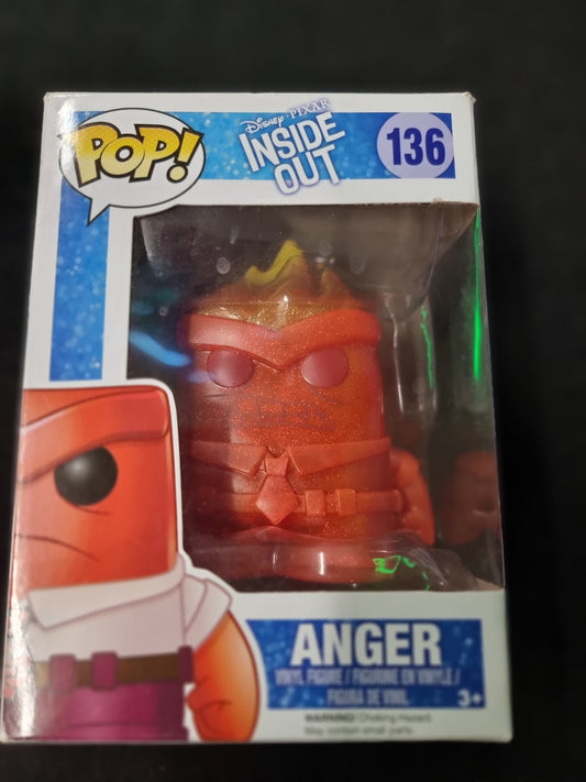 FUNKO POP DISNEY PIXAR INSIDE OUT ANGER #136